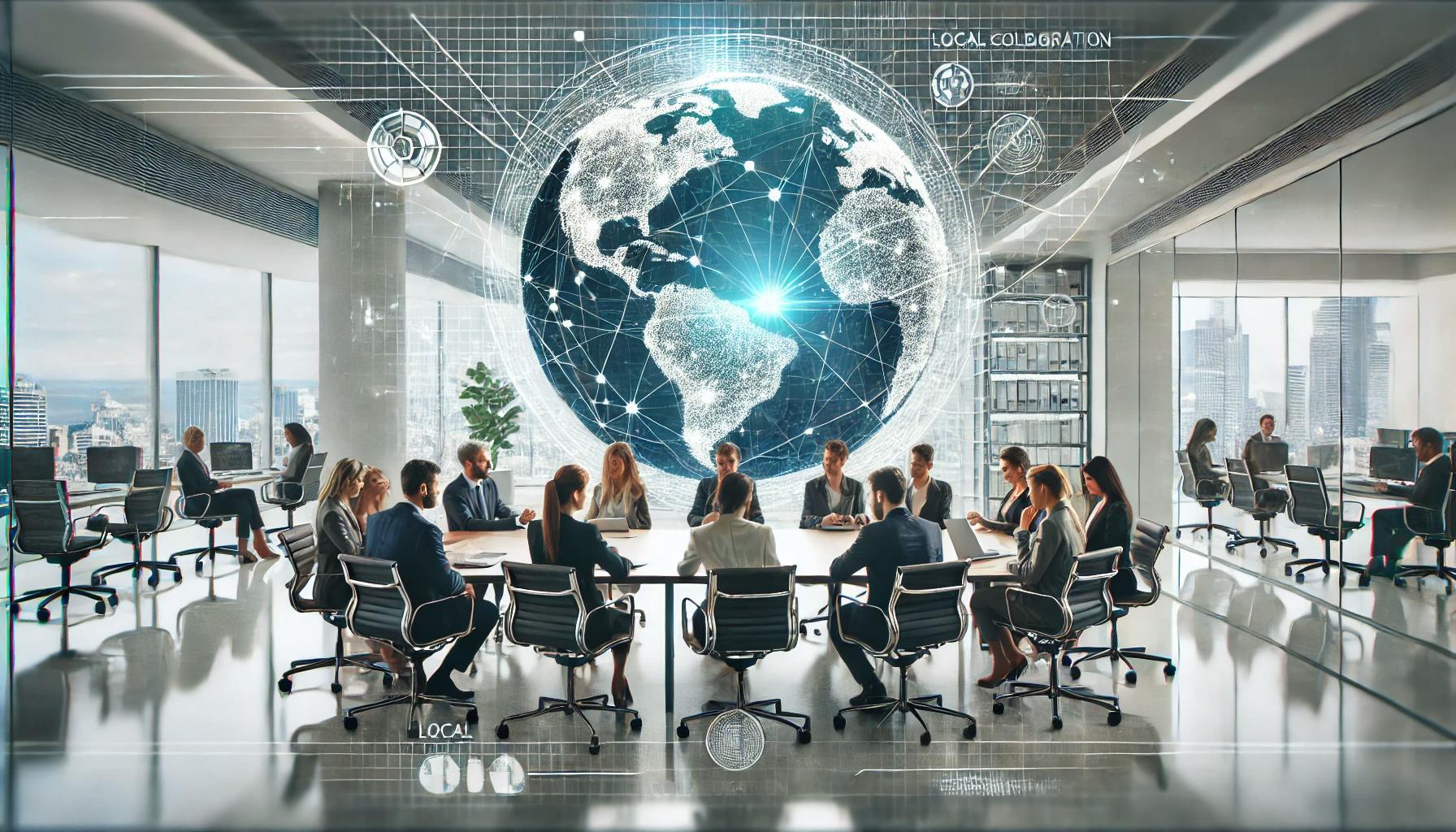 Meeting with global connectivity theme